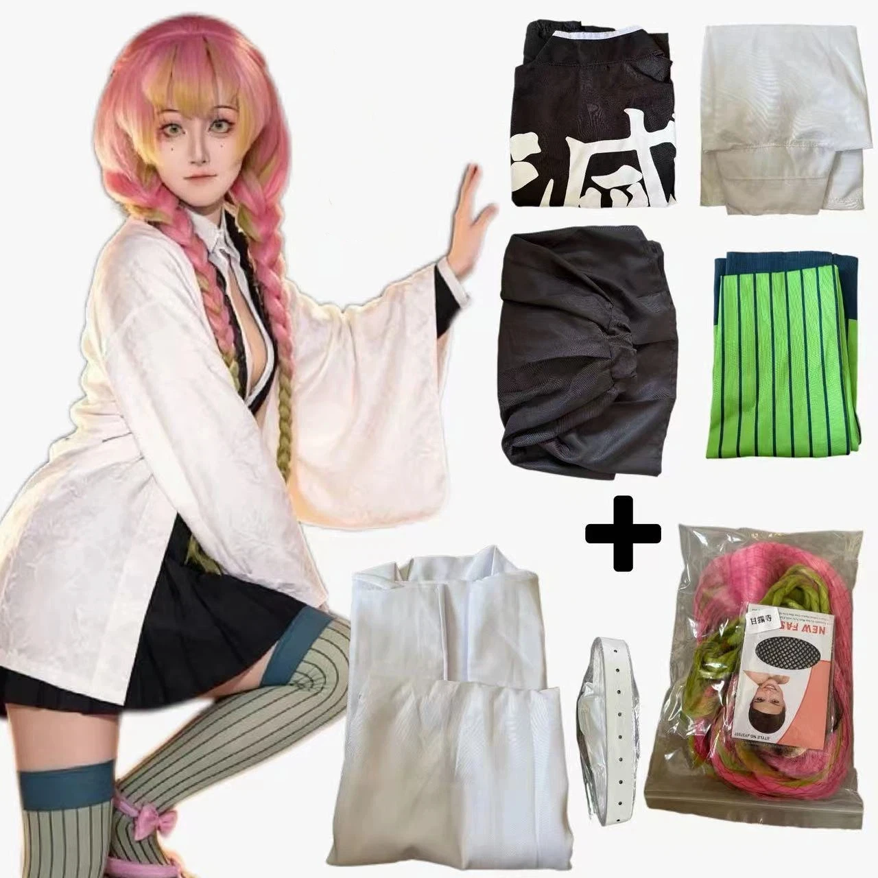 Demon Slayer Haori - Costume Cosplay Anime Kanroji Mitsuri, Kimono