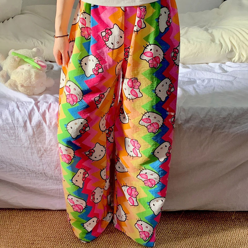 Anime & Cosplay Expo Acx 2025 - Pantaloni Pigiama Anime Hello Kitty Gatto