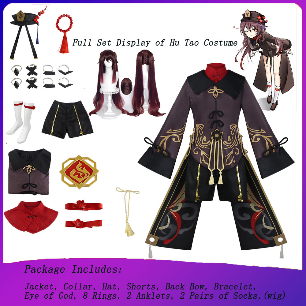 Anime Cosplay Mujer - Costume Cosplay Hutao per Donna, Abbigliamento