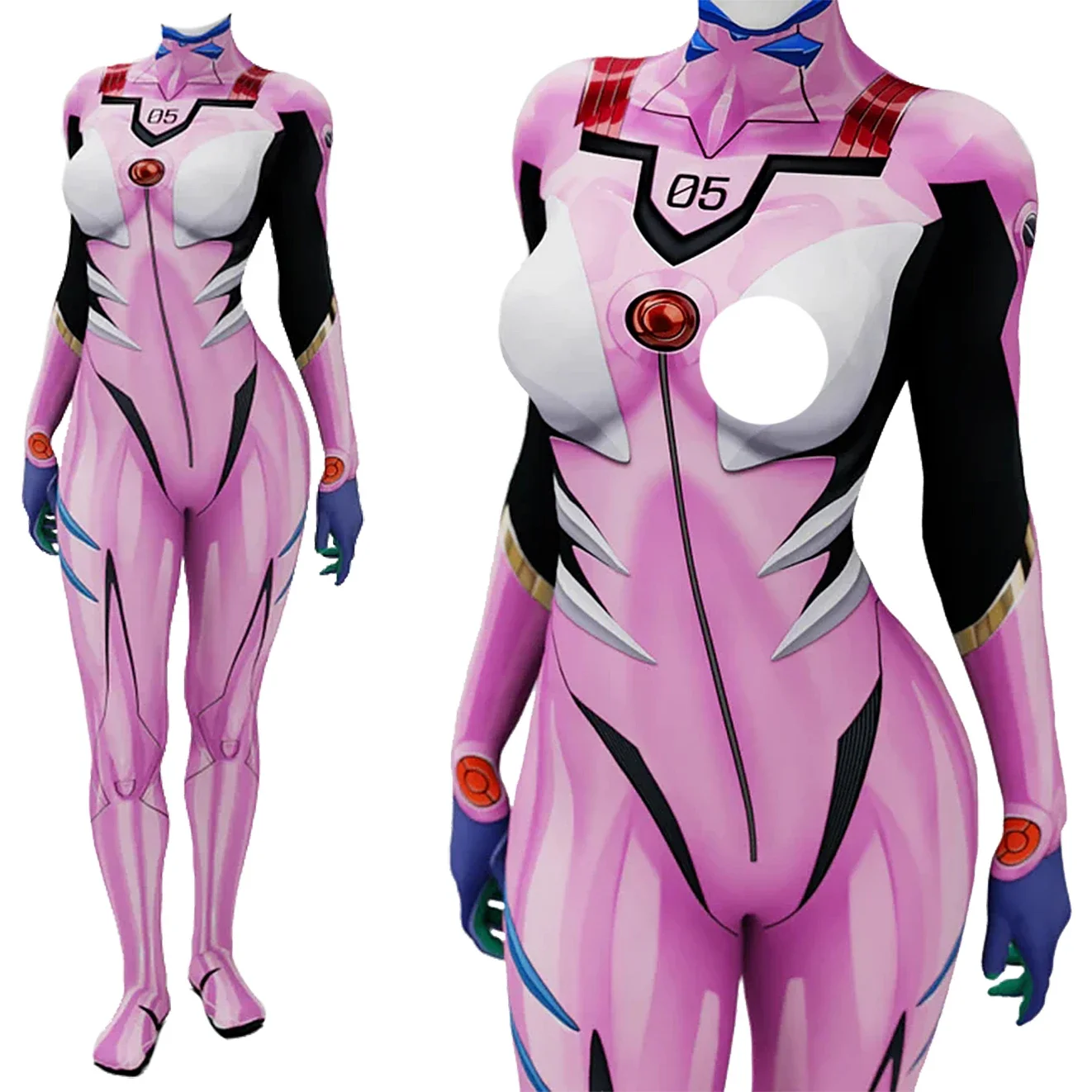Anime Cosplay Girl - Anime EVA 05 Makinami Costume Cosplay