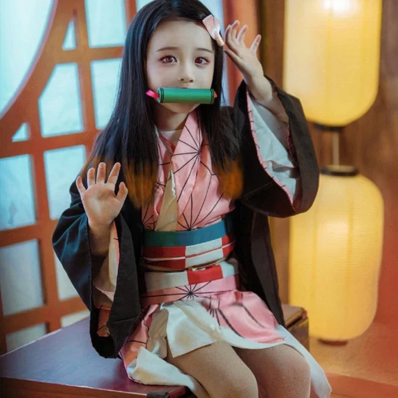 Demon Slayer Haori - Costume Cosplay Anime Kamado Nezuko, Kimono